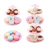 FRECI Food Pretend Play Toy Set Sweet Treats 3-Tier Colorful Cookies Desserts Tower for Kids