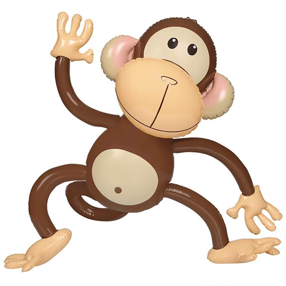Inflatable Monkeys 27 Inch, 6-Pack Monkey Safari Party Supplies Inflatable Safari Animals Monkey Themed Birthday Party Decorations For Safari, Jungle Themed Birthdays, Blow Up Party Favors Supplies