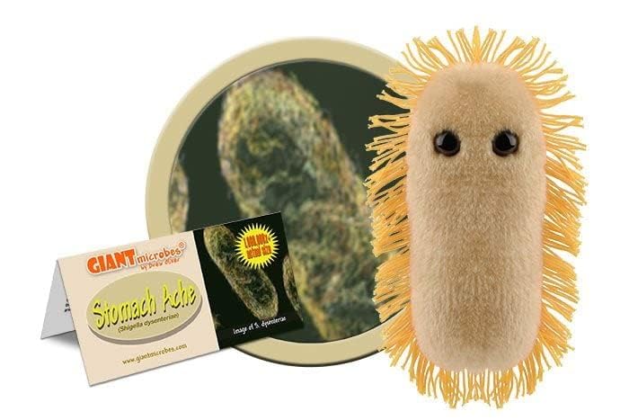 GIANTmicrobes Stomach Ache Plush Toy - Berry Color, Fun Educational Gift for Health Professionals and Humor Lovers, Model GMD0730