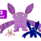 Bumpas 3 Pack Includes: Weighted Stuffed Pillow Animal (Shin Shin) with Surprise Bumpaloo & Thumper - Soft & Cuddly Plush for Co