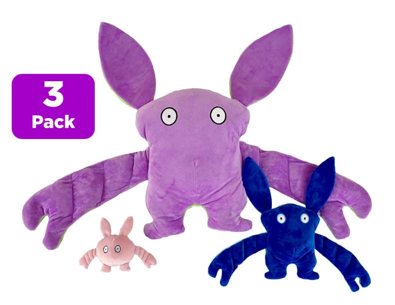 Bumpas 3 Pack Includes: Weighted Stuffed Pillow Animal (Shin Shin) with Surprise Bumpaloo & Thumper - Soft & Cuddly Plush for Co