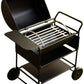 Miniature BBQ Grill Oven Model 1:12 Dollhouse Cooking Tool Garden Decoration Kicthen Accessories Roasting Cart Firewood Rack Holder (Square)