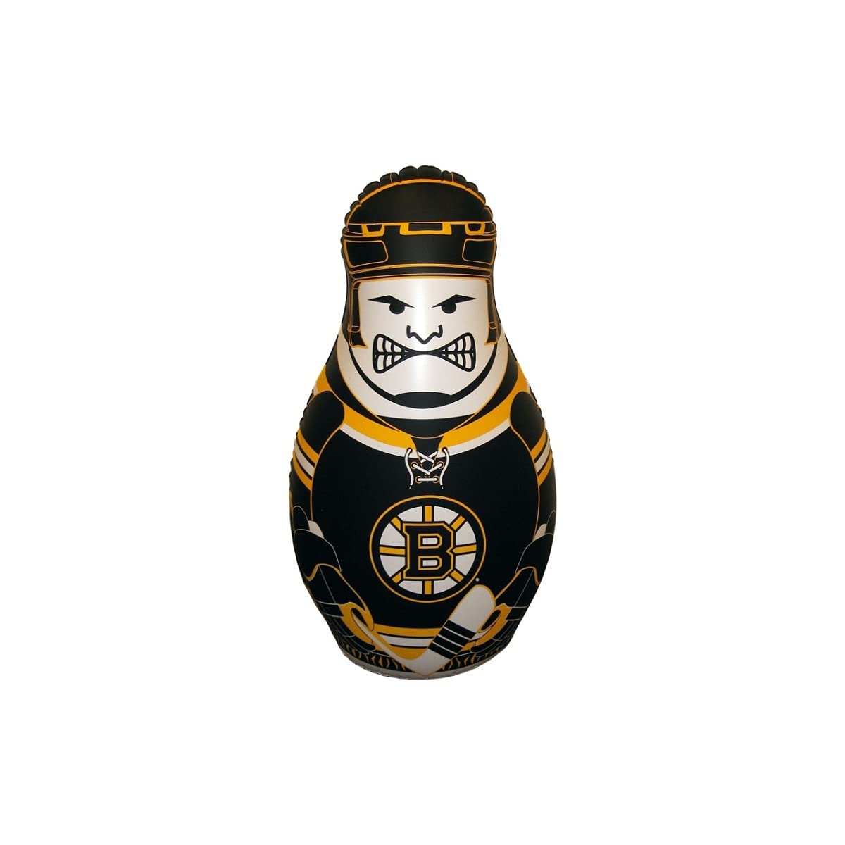 Fremont Die Nhl Boston Bruins Bop Bag Inflatable Checking Buddy Punching Bag, Mini: 12' Tall, Team Colors