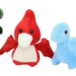 JDS Toy Store Handcrafted Plush Big Green T-Rex Stuffed Dinosaur with 6 Baby Dinosaurs - 19.6 Inches - Faux Fur