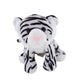 Plushland Beanie Moose Sitting 7 Stuffed Toys Plush Super Soft Winter Holiday (New Beanie White Tiger)