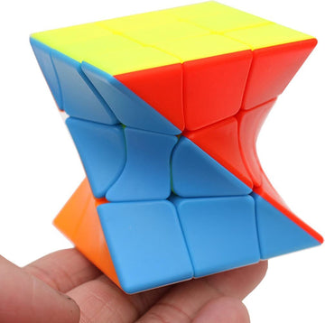 YunTeng Cube Twist 3x3 Speed Cube - Multicolor Stickerless Plastic Magic Puzzle Toy