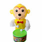 Primefair Key Operated Cute Drummer Toy With Noisemakers Favors Concert Cheering Children Clap Clap Muiacal Toys (MonkeyProsEl