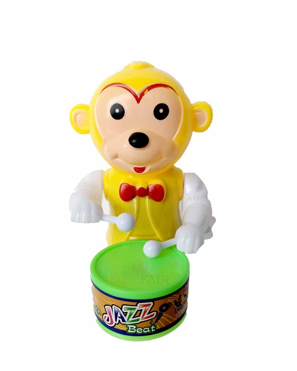 Primefair Key Operated Cute Drummer Toy With Noisemakers Favors Concert Cheering Children Clap Clap Muiacal Toys (MonkeyProsEl