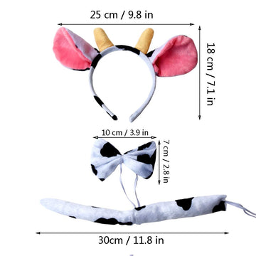 Marrywindix White Cow Costume Tutu Set Animal Fancy Dress Costume Kit Accessories