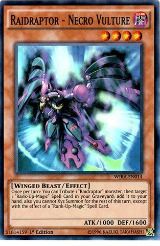 Yu-Gi-Oh! - Raidraptor - Necro Vulture - Wira-En014 - Super Rare - 1St Edition (Wira-En014) - Wing Raiders - 1St Edition - Super