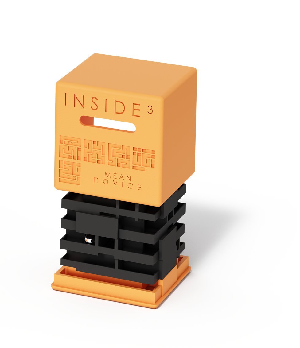 INSIDE3 Mean Novice Labyrinth Cube - Level 5, Plastic Puzzle Game, Model CIMN