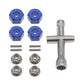 4Pcs Aluminum 12mm hex hubs Wheel adapters 7mm Thickness & M4 Flanged Lock Nuts for Traxxas 1/10 Stampede Slash 4x4 RC Car etc
