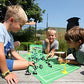 Kaskey Kids Football Guys - Green/Black Inspires Kids Imaginations With Endless Hours Of Creative, Open-Ended Play - Includes 2 Teams & Accessories - 28 Pieces In Every Set!
