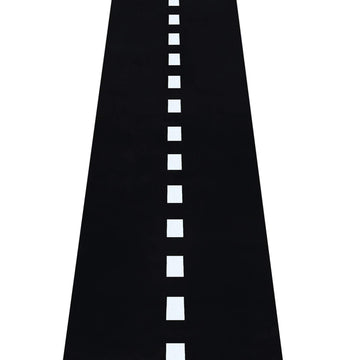 Novelty Place Racetrack Floor Table Runner - 10 Ft x 2 Ft Black Race Track Running Mat - Race Car Theme Birthday Party Decoratio
