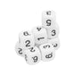 Number Dice, 20Pcs Plastic 6 Sided Game Dice 16Mm Round Corner Polyhedral Dice Set For Numeral Teaching Board Games (White)