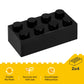 Unirolic Classic Building Bricks, 100 Piece 2X4 Building Blocks Stem Creative Building Toys Compatible With All Major Brands, Moc Building Bricks Diy Play Set For Kids(Black)