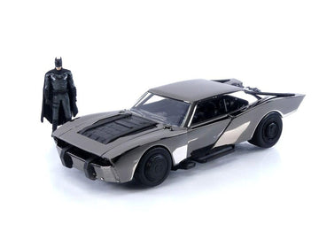 Jada Toys Batmobile SDCC 2022 1:24 Scale with Batman Diecast Vehicles, Chrome Black