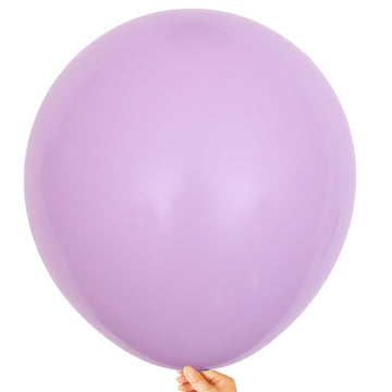 Kalor 18 Inch Pastel Purple Balloons, 10Pcs Thick Latex Round Helium Balloons For Birthday Family Party Wedding Party Baby Shower Decoration Supplies