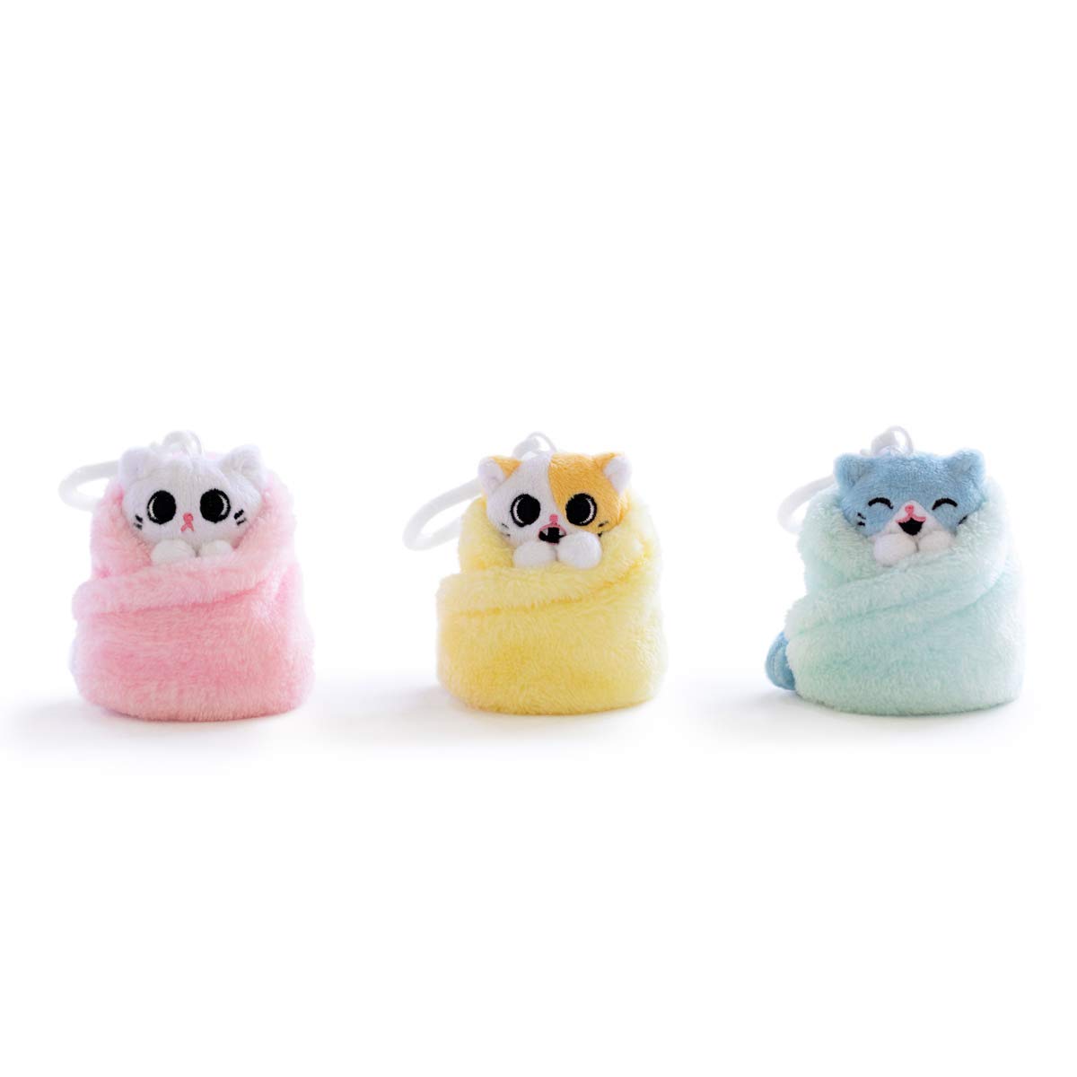 Purritos 3 Inch Cat In Blanket Plush Key Ring - Tuna