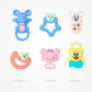 Earendel Kids Baby Rattle Toys 6 Piece Set, Colorful Shaped Teethers And Rattles, NonToxic Early Learning Hand Grip Toys For Ne