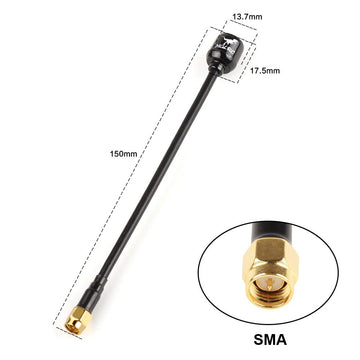HGLRC RHCP SMA Long Range Antenna FPV Hammer Mini 2.5dBi Super Mini 5.8G for RC Drone (2pcs)