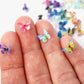 Micro Resin Butterflies, Dollhouse Miniature Tiny Butterflies, Terrarium Fairy Garden Dolls Toy, Mini Micro Landscaping Decorati