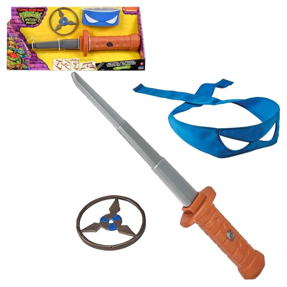 Teenage Mutant Ninja Turtles: Mutant Mayhem Leonardo Katana decorative replica blade Basic Role Play Set by Playmates Toys