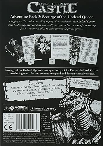 Themeborne Escape The Dark Castle Board Game Scourge Of The Undead Queen Adventure Pack 2 - Face New Horrors! Cooperative Strate
