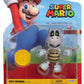 Super Mario Dry Bones Action Figure, 4 Inch, with Coin
