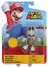 Super Mario Dry Bones Action Figure, 4 Inch, with Coin