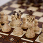 Handmade European Wooden Chess Set with 21 Inch Board and Hand Carved Chess Pieces