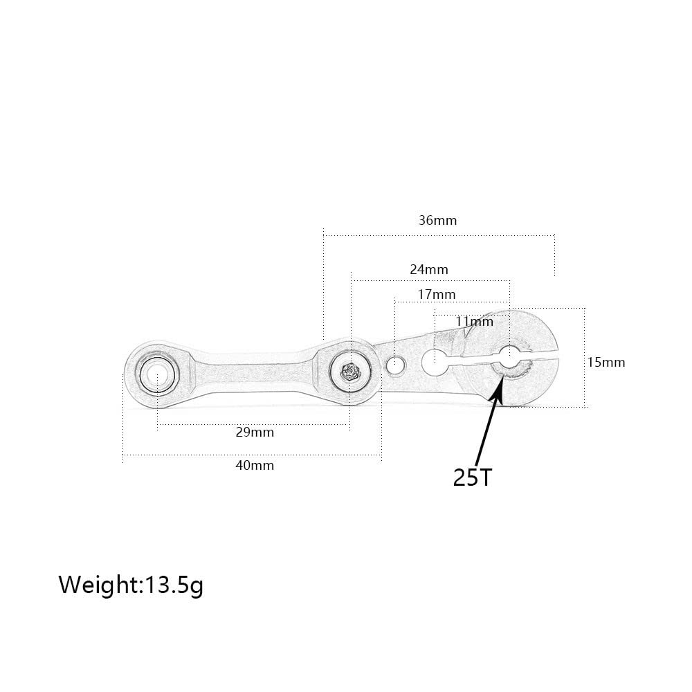 Aluminum 25t servo Horn & Steering Linkages Upgrades Part for Arrma 1/7 Infraction Felony Limitless 1/8 KRATON Notorious Outcast