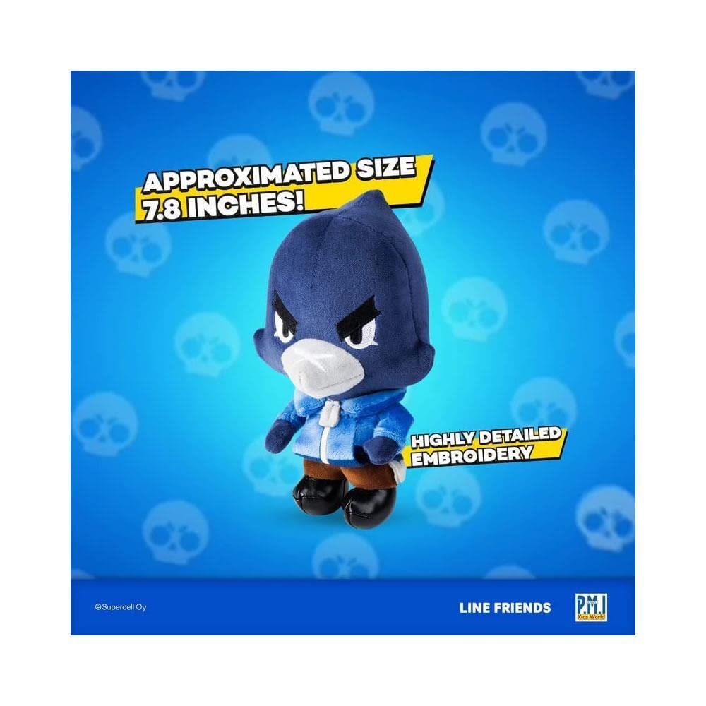Brawl Stars Plush Buddies  7-Inch-Tall Collectibles  Brawl Stars Plush Toy Doll  Crow Plush Brawl Stars Licensed Toy Plush