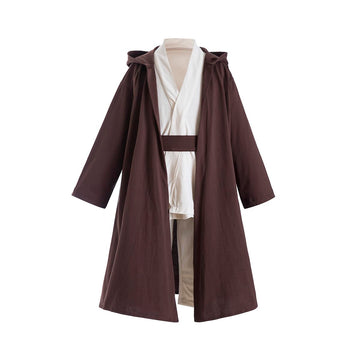 Ruikajia Jedi Warrior Costume Hooded Cloak, Luke Skywalker Costume Child Jedi Costume, Luke Skywalker Cape 4 Years Brown