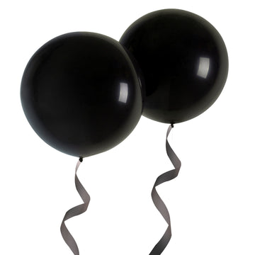 Oupking 36 Inch Black Balloons Big Round Latex Balloon Giant Thick Black Balloons For Party Decorations Pack Of 10