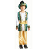 Stioedyuan Children'S Arab Prince Costume Egypt King Shiek Aladdin Cosplay Boys Arabian Genie Halloween Fancy Dress (Green, 6-8