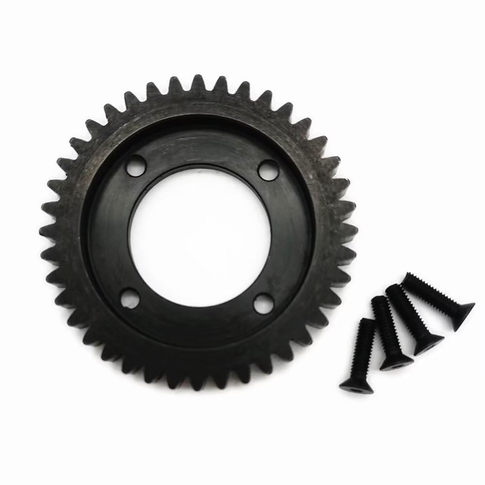 Hard Steel Center Differential Spur Gear 40T 1M Black For Team Losi Tenacity All Los232025