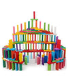 Toytonic 120 Pcs Colorful Wooden Building Blocks Educational Board Game For Kids-Educational Domino Set For Boys & Girls - Indoo