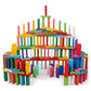 Yizika 120 Pcs Wooden Building Blocks Set For Kids, Colorful Stacking Balancing Blocks Toy, Montessori Educational Construction 