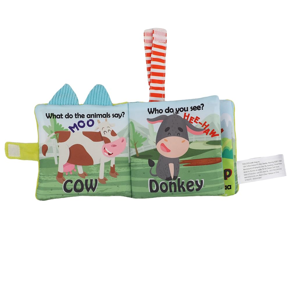 Soft Baby Books Gift Set - Cloth Crinkle Books for Infants 0-3-6-12 Months  Newborn Teething Toy  Tummy Time Toy  Baby Teethers  Shower Gift for Boys & Girls (2-pcs)