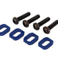 Traxxas BCS Aluminum Blue-Anodized Washers Motor Mount (4 Pack), 4 x 18mm, Blue