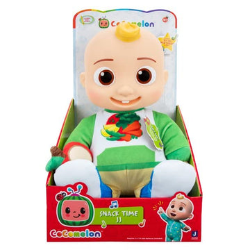 Cocomelon Official Musical Doll Collection, Soft Plush Body, Jj + Cody Sing Along Friends (Snack Time Jj)