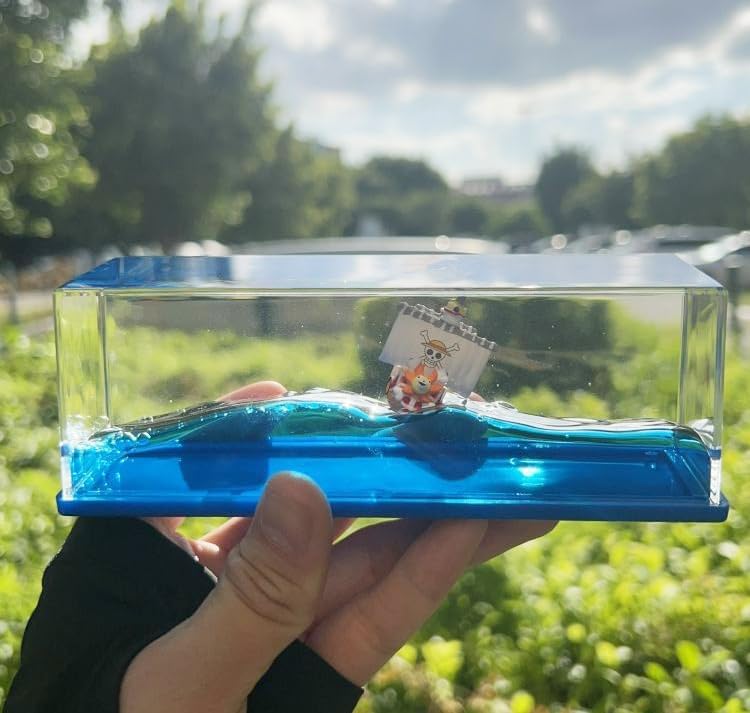 Generic Unsinkable Boat Anime Pirate Ship In A Bottle Box, Cruise Ship Fluid Drift Bottle Non Sinking Ship Model Decorations Des