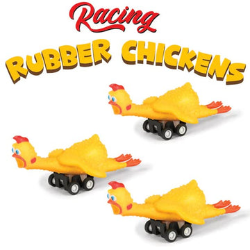 Mcphee Archie Racing Rubber Chickens - 3 Piece Set