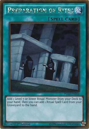 Yu-Gi-Oh! - Preparation Of Rites (Pgl2-En054) - Premium Gold: Return Of The Bling - 1St Edition - Gold Rare