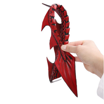 Newl Halloween Cosplay Demon Dragon Tail Diy Carnival 2024 Halloween Purim Decoration For Kids Boy And Girl Toy Costume (Red Tai