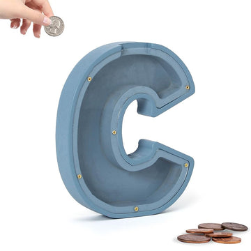 Wooden Pig Bank, Personalized Letter Coin Savings Storage Tank, Money Box Gift For Kids, Christmas & Birthday Gift