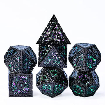 UDIXI Metal DND Dice Set, 7PCS Polyhedral D&D Dice Set Dragon d n d Dice for Dungeons and Dragons, Metal Dice Set d&d for Role P