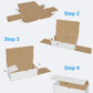 Fageverld Toploader Storage Box - Cardboard, Holds 1200 Sports Cards, 8 Count, White