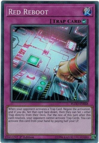 Red Reboot - Flod-En068 - Super Rare - 1St Edition - Flames Of Destruction